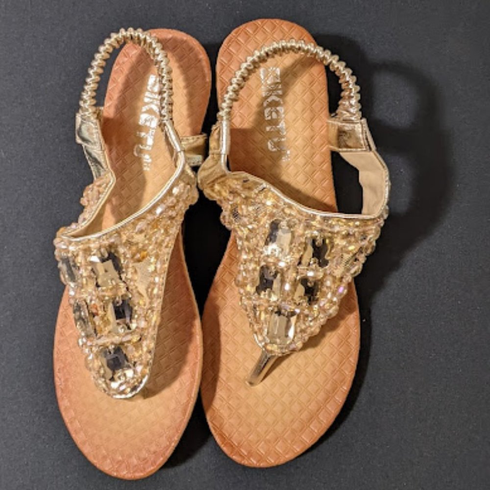 Siketu Wedge Sandal Gold Size 5.5